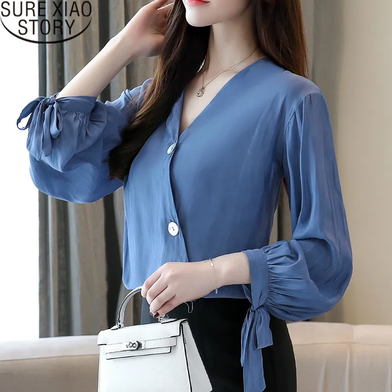 Blusas mujer de moda 2019 Женские блузка пуговицах топы и блузки на шифоновая с v-образным вырезом, рубашки с рукавами-фонариками полный 1985 50
Blusas mujer de moda 2019 Женские блузка пуговицах топы и блузки на шифоновая с v-образным вырезом, рубашки с рукавами-фонариками полный 1985 50