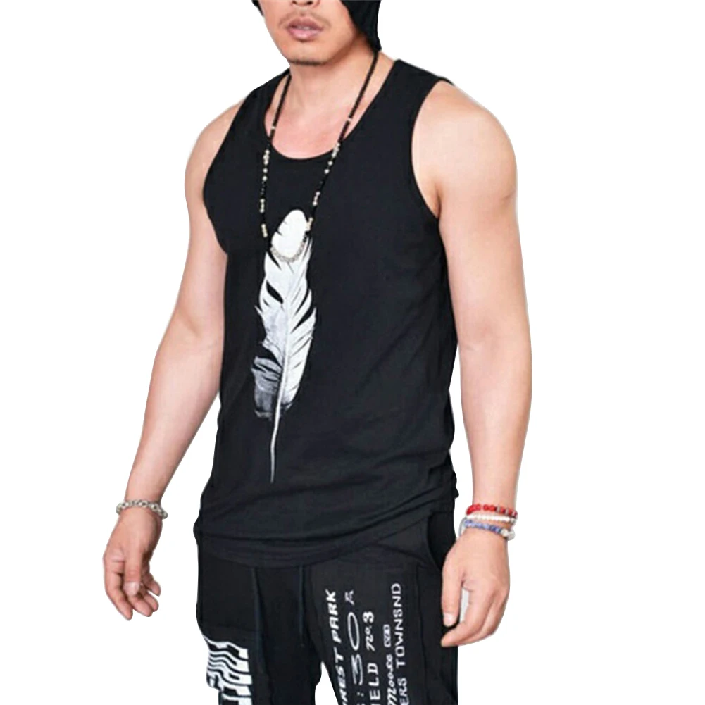 Fashion Feather Print Men Sleeveless Tank Top Gym Singlet Fitness Sport Vest
Fashion Feather Print Men Sleeveless Tank Top Gym Singlet Fitness Sport Vest