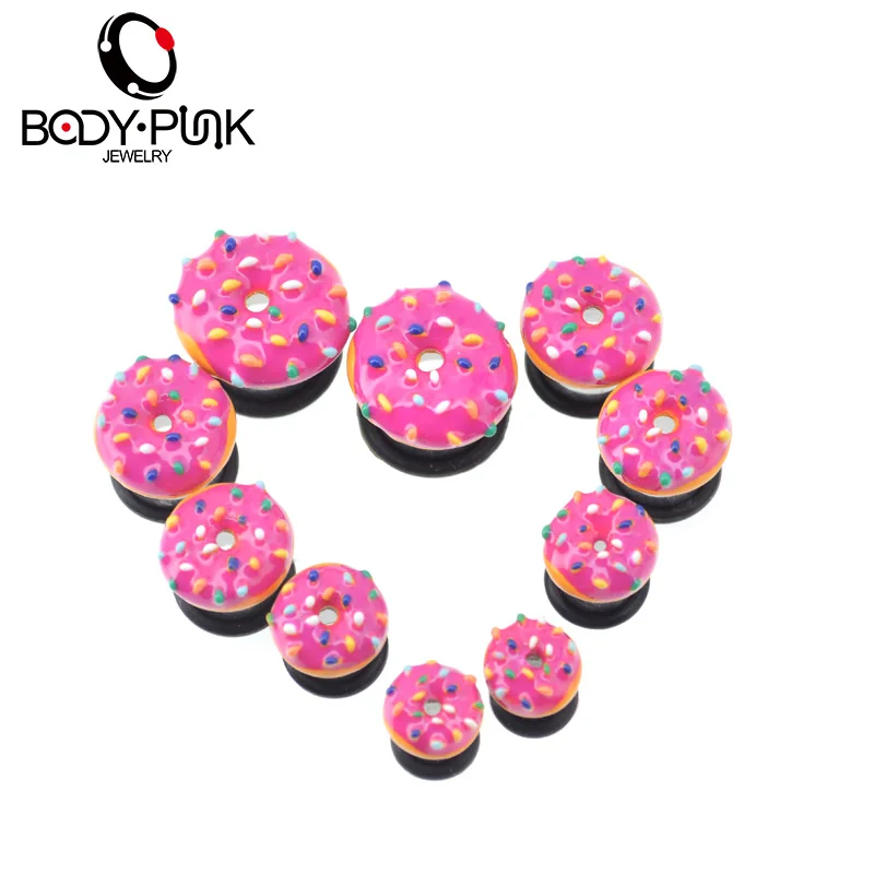 BODY PUNK Sweet Pink Donut Single Flare Plugs Summer Flesh Tunnels Ear Expanders Filigree Ear Plug Body Piercing Jewelry 1 Pair
BODY PUNK Sweet Pink Donut Single Flare Plugs Summer Flesh Tunnels Ear Expanders Filigree Ear Plug Body Piercing Jewelry 1 Pair