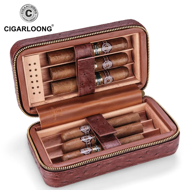 Travel Leather Cigar Humidor Case brown Cedar Wood lined Portable Smoking Box Holder Tray For Cohiba Cigar CLA-T113-2
Travel Leather Cigar Humidor Case brown Cedar Wood lined Portable Smoking Box Holder Tray For Cohiba Cigar CLA-T113-2