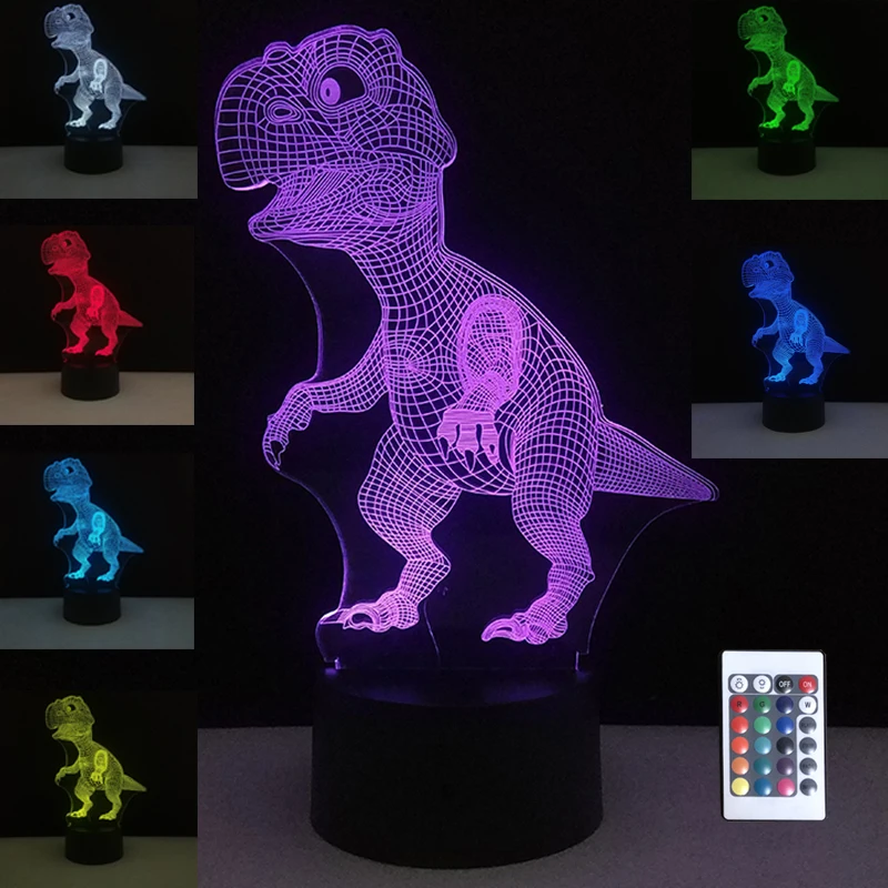 Dinosaur 3D Night Light Touch Table Desk Lamp 7 Colors Optical Illusion Touch Control Lights For Christmas Party Holiday Gifts
Dinosaur 3D Night Light Touch Table Desk Lamp 7 Colors Optical Illusion Touch Control Lights For Christmas Party Holiday Gifts