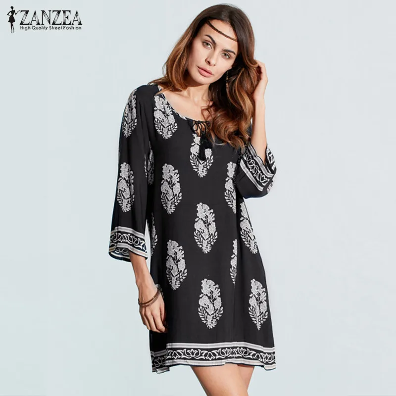 ZANZEA 2022 Womens Floral Print 3/4 Sleeve Retro Lace-up V Neck Tassel Loose Casual Beach Party Short Mini Dress
ZANZEA 2022 Womens Floral Print 3/4 Sleeve Retro Lace-up V Neck Tassel Loose Casual Beach Party Short Mini Dress