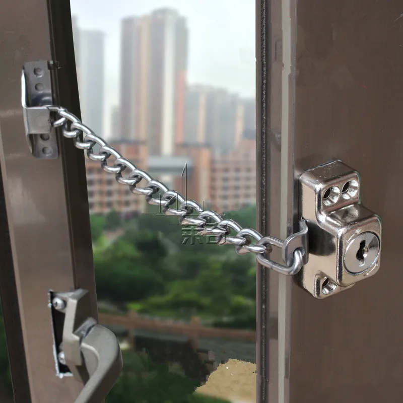 Stainless Steel Window Guard Window Door Restrictor Child Safety Security Chain Lock With Keys
Stainless Steel Window Guard Window Door Restrictor Child Safety Security Chain Lock With Keys