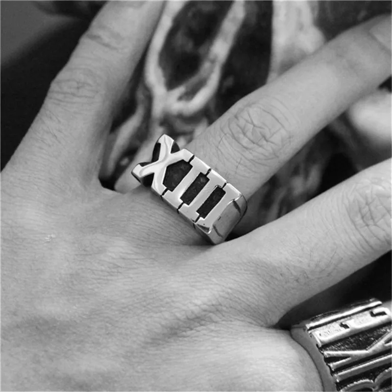 5pcs/lot Support mix sizes Rome Lettle XIII Ring 316L Stainless Steel Jewelry Hiphot Style Number 13 Ring
5pcs/lot Support mix sizes Rome Lettle XIII Ring 316L Stainless Steel Jewelry Hiphot Style Number 13 Ring