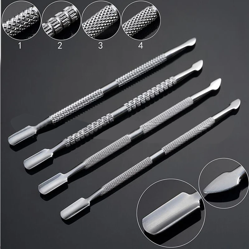 4 Type Stainless Steel Metal Cuticle Pusher Trimmer Remover Double Sided Finger Dead Skin Nail Art Manicure Pedicure Care Tool
4 Type Stainless Steel Metal Cuticle Pusher Trimmer Remover Double Sided Finger Dead Skin Nail Art Manicure Pedicure Care Tool