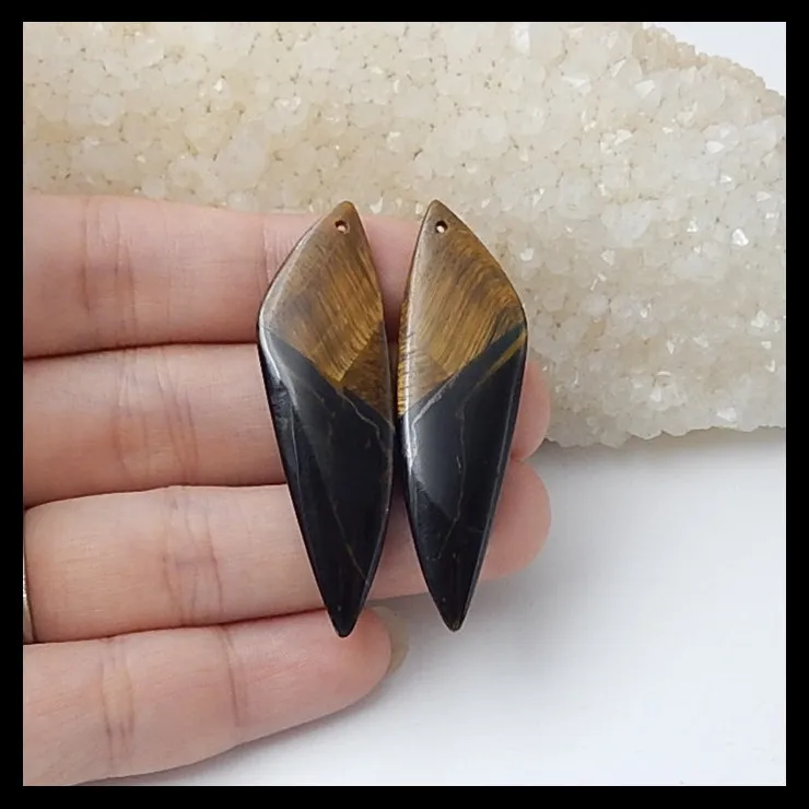 Natural Blue Tiger eye with Tiger eye Intarsia Fashion Woman Earrings Beads,48x15x5mm,9.4g
Natural Blue Tiger eye with Tiger eye Intarsia Fashion Woman Earrings Beads,48x15x5mm,9.4g