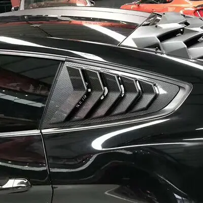 2* Carbon Fiber Style Rear Window Shutter Cover Trim For Ford Mustang 2015-2019 
2* Carbon Fiber Style Rear Window Shutter Cover Trim For Ford Mustang 2015-2019
