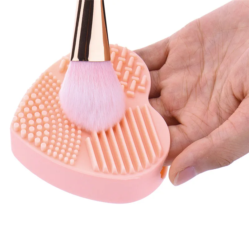 Красочные кисти для макияжа в форме сердца щетки мытья силиконовые перчатки