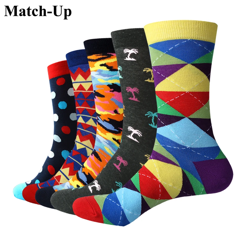 Match-Up Men Fashion personality colorful funny Cotton Socks argyle Casual Crew Socks (5 Pairs/Lot) US 7.5-12
Match-Up Men Fashion personality colorful funny Cotton Socks argyle Casual Crew Socks (5 Pairs/Lot) US 7.5-12