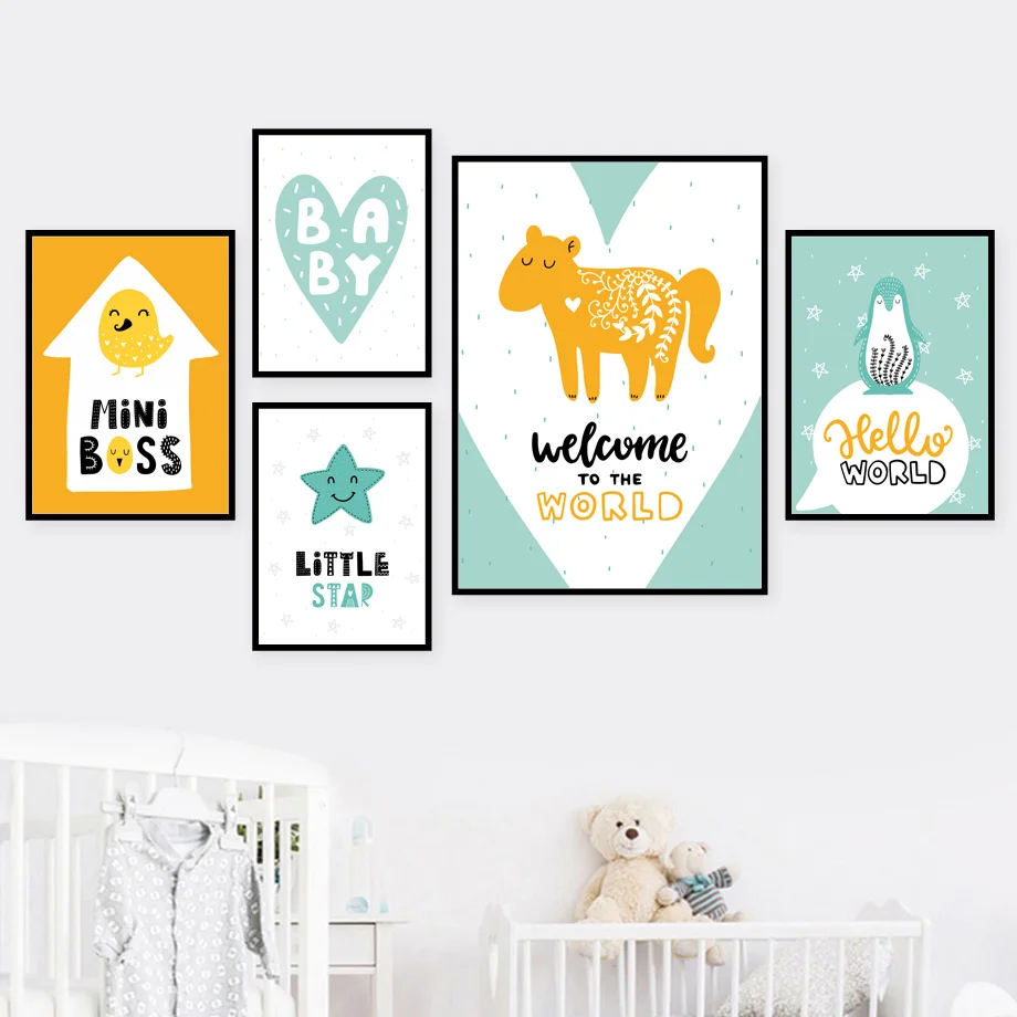 Cartoon Bird Penguin Horse Star Heart Wall Art Canvas Painting Nordic Posters And Prints Wall Pictures Baby Kids Room Wall Decor
Cartoon Bird Penguin Horse Star Heart Wall Art Canvas Painting Nordic Posters And Prints Wall Pictures Baby Kids Room Wall Decor