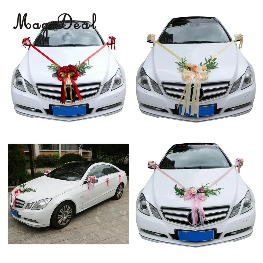 9pcs Wedding Car Decorations Kit Artificial Silk Flower Ribbon and Bows Ties Set Limousine Car Roof Door Mirror Decor
9pcs Wedding Car Decorations Kit Artificial Silk Flower Ribbon and Bows Ties Set Limousine Car Roof Door Mirror Decor