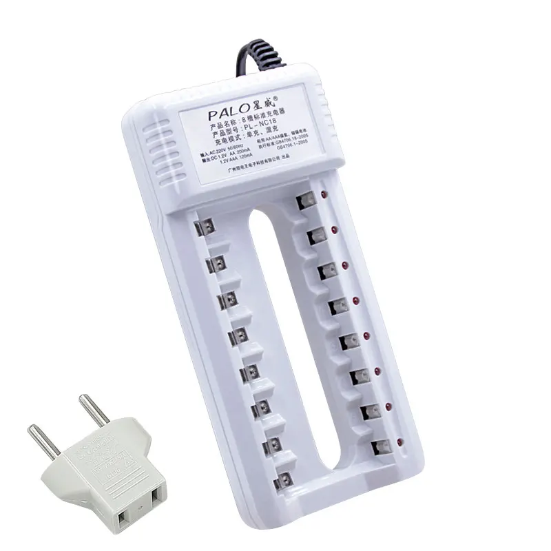 PALO Smart Battery Charger For 1-8pcs NI-MH NI-CD AAA AA Rechargeable Batteries WIth LED Light For Rechargeable Battery
PALO Smart Battery Charger For 1-8pcs NI-MH NI-CD AAA AA Rechargeable Batteries WIth LED Light For Rechargeable Battery