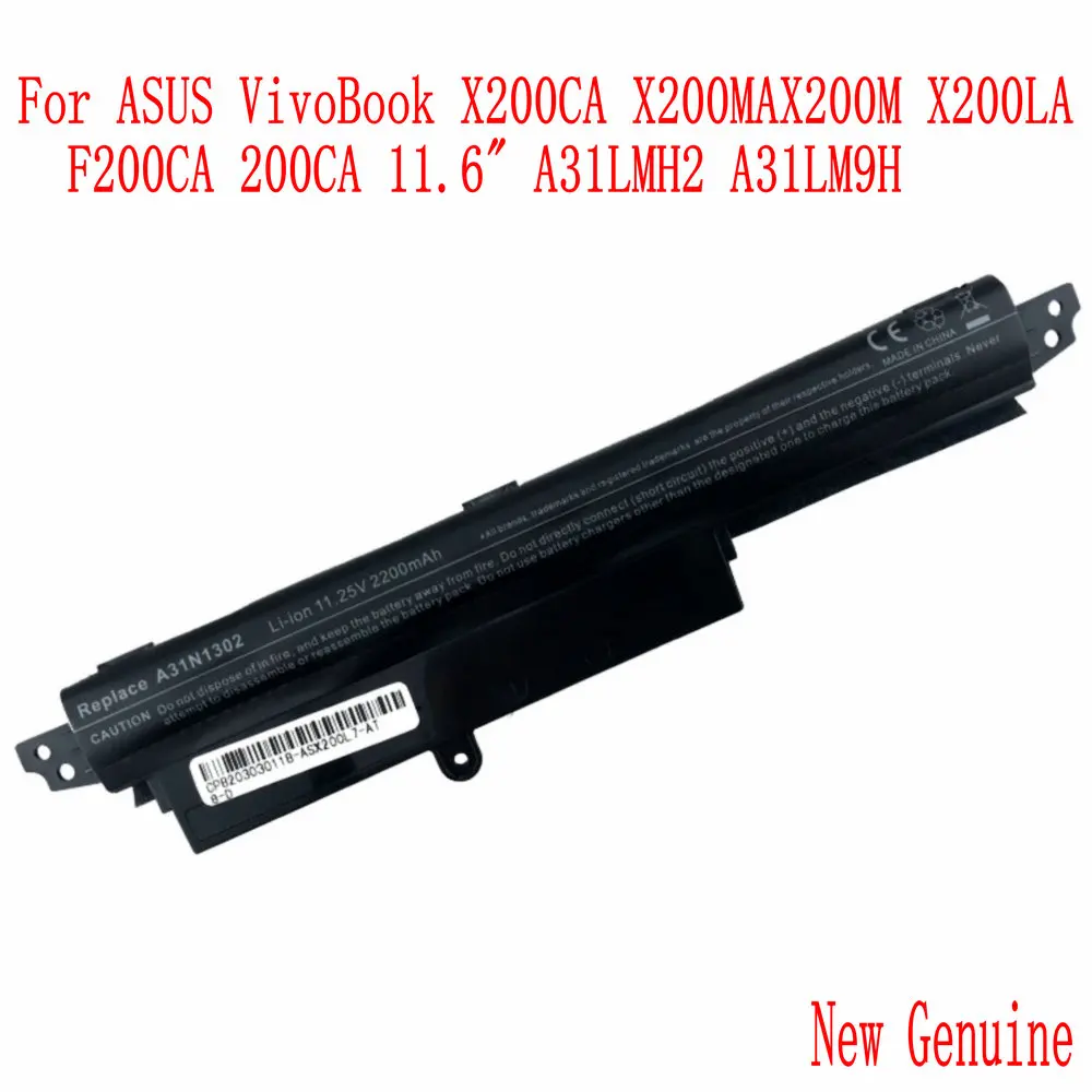 11.25V 33WH A31LMH2 A31N1302 Laptop Battery For Asus VivoBook X200CA X200MA X200M X200LA F200CA 200CA 11.6" A31LMH2 A31LM9H
11.25V 33WH A31LMH2 A31N1302 Laptop Battery For Asus VivoBook X200CA X200MA X200M X200LA F200CA 200CA 11.6" A31LMH2 A31LM9H