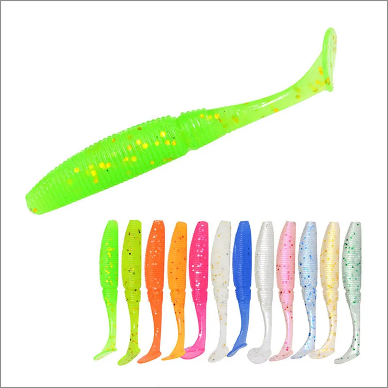 Vissen 12pcs/lot Luminous Soft Lures Paddle Soft Grubs 55mm/3g T Grubs Plastic Jig Head Soft Lure for Bass Fishing Tackle
Vissen 12pcs/lot Luminous Soft Lures Paddle Soft Grubs 55mm/3g T Grubs Plastic Jig Head Soft Lure for Bass Fishing Tackle