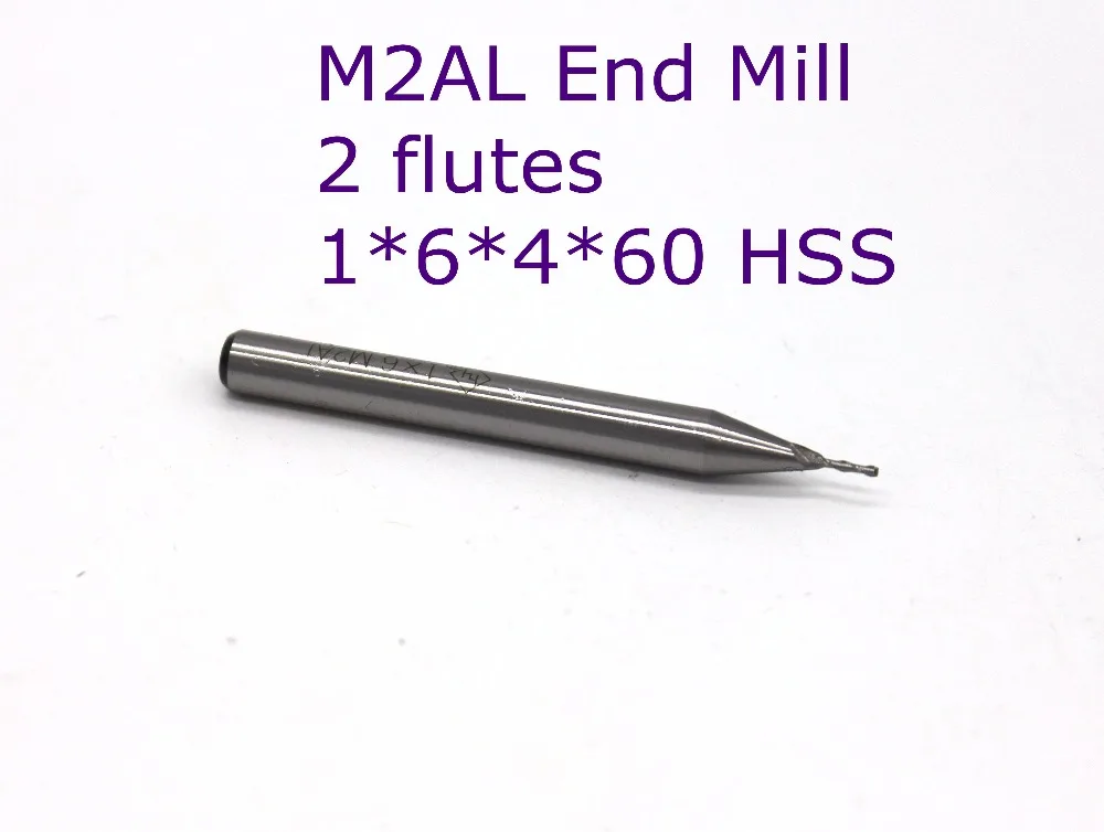 router bit 10 pcs 1*6*4*60 of 2 Flute HSS material M2AL End Mill Diameter 1mm CNC milling machine tools mills cutter
router bit 10 pcs 1*6*4*60 of 2 Flute HSS material M2AL End Mill Diameter 1mm CNC milling machine tools mills cutter