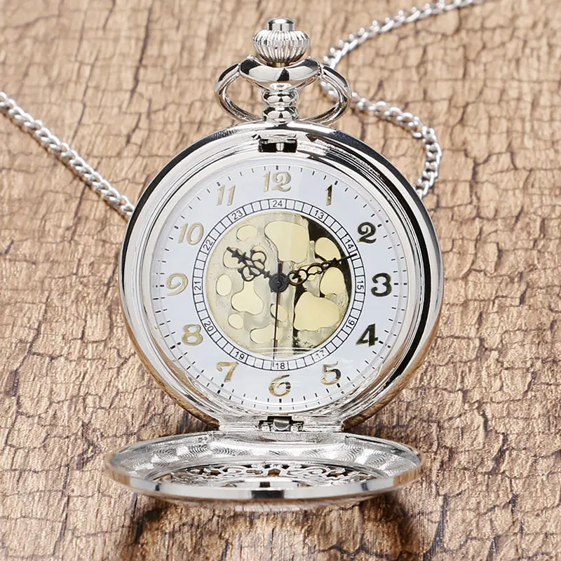 карманные часы с цепочкой полые серебряный кулон Fob Цепочки и ожерелья Цепь для