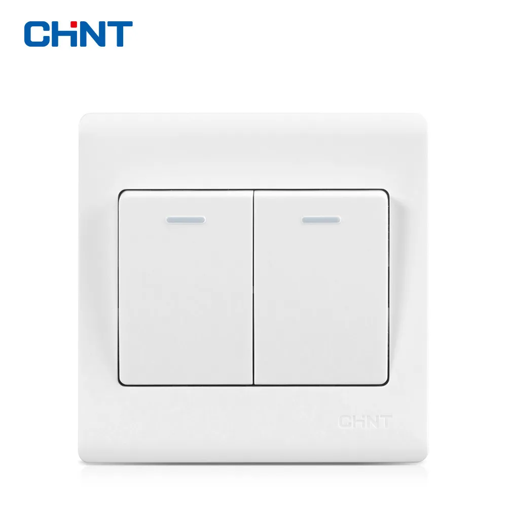 CHNT NEW7D 86 Type Wall Switch Panel Light Switch Elegant White Two Gang One Way For Lamp
CHNT NEW7D 86 Type Wall Switch Panel Light Switch Elegant White Two Gang One Way For Lamp