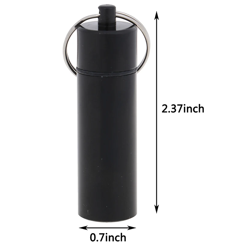Waterproof Aluminum Pill Box Container Keychain Medicine Holder Box Health Care 1pc Color Random HOT