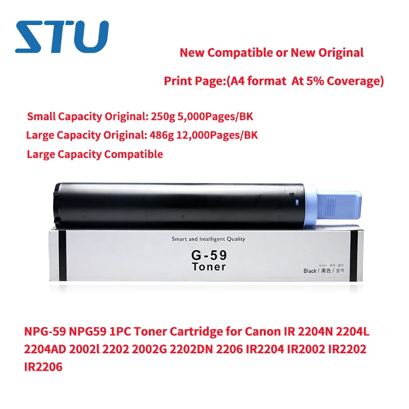 NPG-59 NPG59 1PC New Toner Cartridge for Canon IR 2204N 2204L 2204AD 2002l 2202 2002G 2202DN 2206 IR2204 IR2002 IR2202 IR2206
NPG-59 NPG59 1PC New Toner Cartridge for Canon IR 2204N 2204L 2204AD 2002l 2202 2002G 2202DN 2206 IR2204 IR2002 IR2202 IR2206