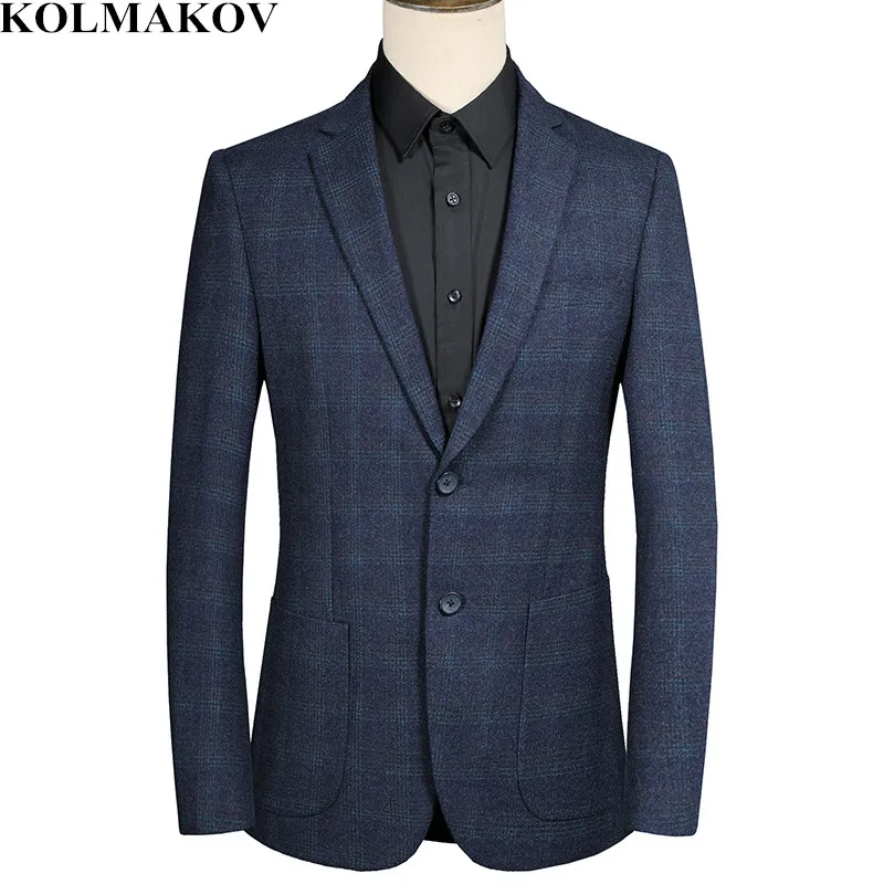 Мужская одежда kolmaov, новинка, Брендовые мужские блейзеры, платье 2019, деловой повседневный мужской блейзер, Синие Клетчатые пальто и куртки, ж...
Мужская одежда kolmaov, новинка, Брендовые мужские блейзеры, платье 2019, деловой повседневный мужской блейзер, Синие Клетчатые пальто и куртки, ж...