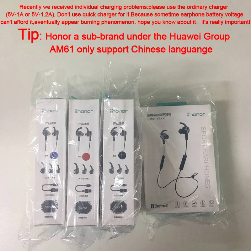 New Honor xsport AM61 Earphone Bluetooth Wireless connection with Mic In-Ear style Charge easy headset for Huawei iOS Android
New Honor xsport AM61 Earphone Bluetooth Wireless connection with Mic In-Ear style Charge easy headset for Huawei iOS Android