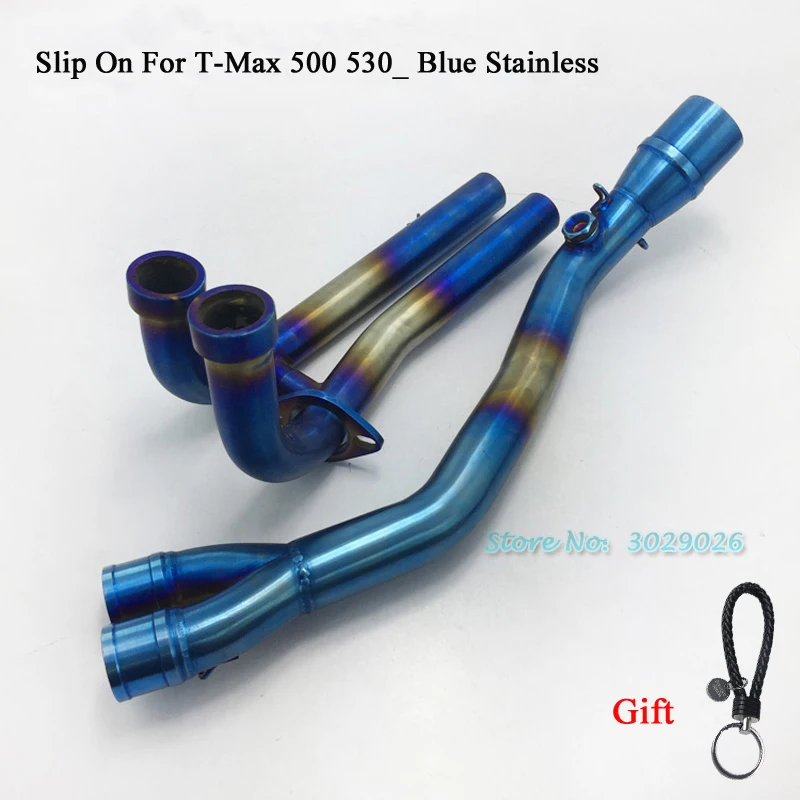 TMAX 500 530 Connector Front Link Pipe Slip On For T-MAX530 Tmax500 Stainless Titanium Exhaust Muffler Escape Header Pipe Blue
TMAX 500 530 Connector Front Link Pipe Slip On For T-MAX530 Tmax500 Stainless Titanium Exhaust Muffler Escape Header Pipe Blue
