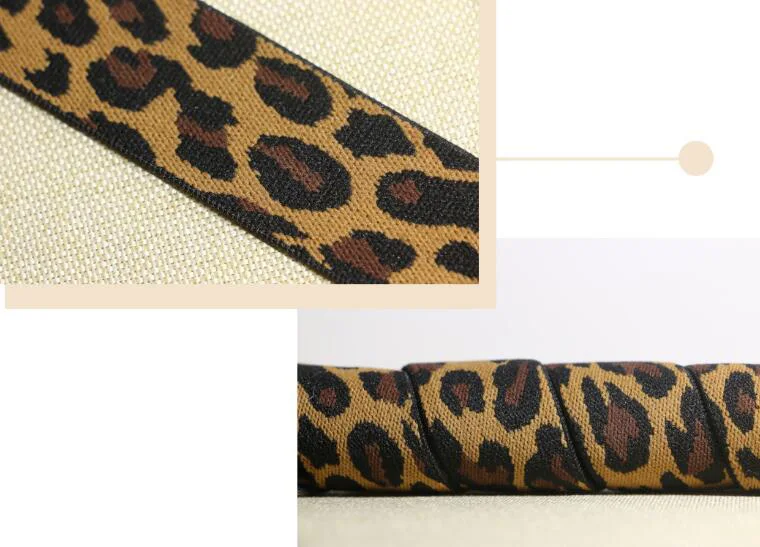SICODA 3/4/5/6cm 10yards Leopard tight thick soft loose elastic rope flat leather belt trousers waist band clothing accessories | Дом и сад