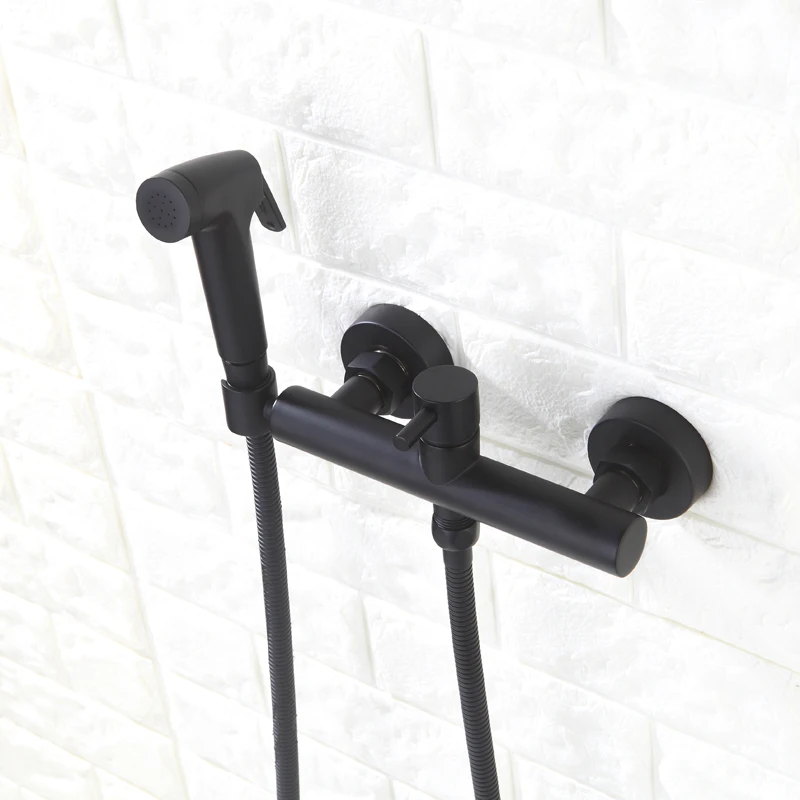 Matte Black Bathroom Toilet Bidet Spray Hot & Cold Mixer Valve with Hose, Handheld Bidet ,Portable Hand Held Bidet Shower Set-
Matte Black Bathroom Toilet Bidet Spray Hot & Cold Mixer Valve with Hose, Handheld Bidet ,Portable Hand Held Bidet Shower Set-