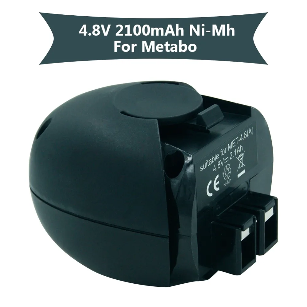 Замена 4 8 V 2100 mAH Ni MH аккумуляторная ручная дрель батарея для Metabo 6 31858 27270 PowerMaxx