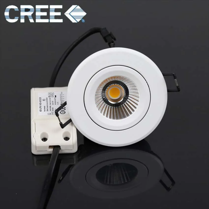 Round LED Downlight 220V CREE COB 7W 9W 90Ra Dimmable LED Down Light Spot LED Lamp Recessed Ceiling Spot Lighting Fixture
Round LED Downlight 220V CREE COB 7W 9W 90Ra Dimmable LED Down Light Spot LED Lamp Recessed Ceiling Spot Lighting Fixture