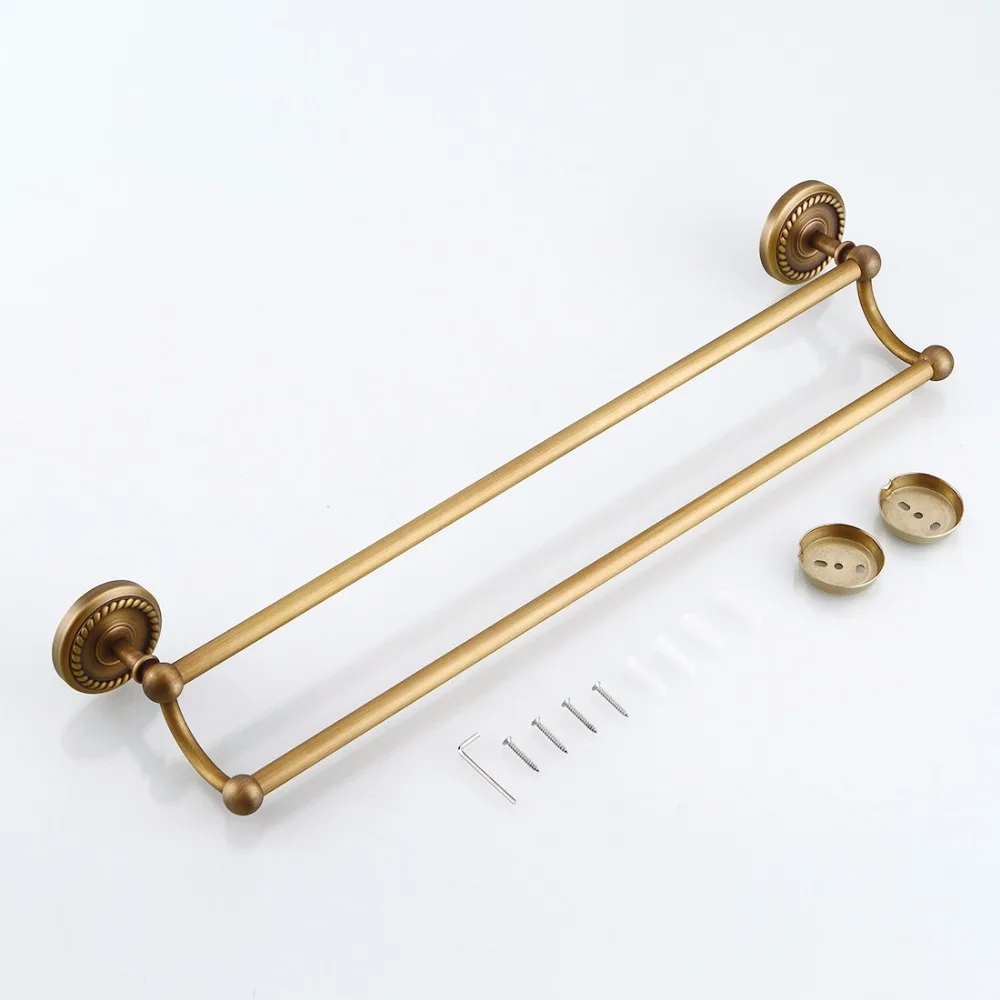 FLG 100% Brass Bathroom Double Rods Towel Bars Rack Wall Mounted Antique Towel Hanging Shelves High Quality G146-02A
FLG 100% Brass Bathroom Double Rods Towel Bars Rack Wall Mounted Antique Towel Hanging Shelves High Quality G146-02A