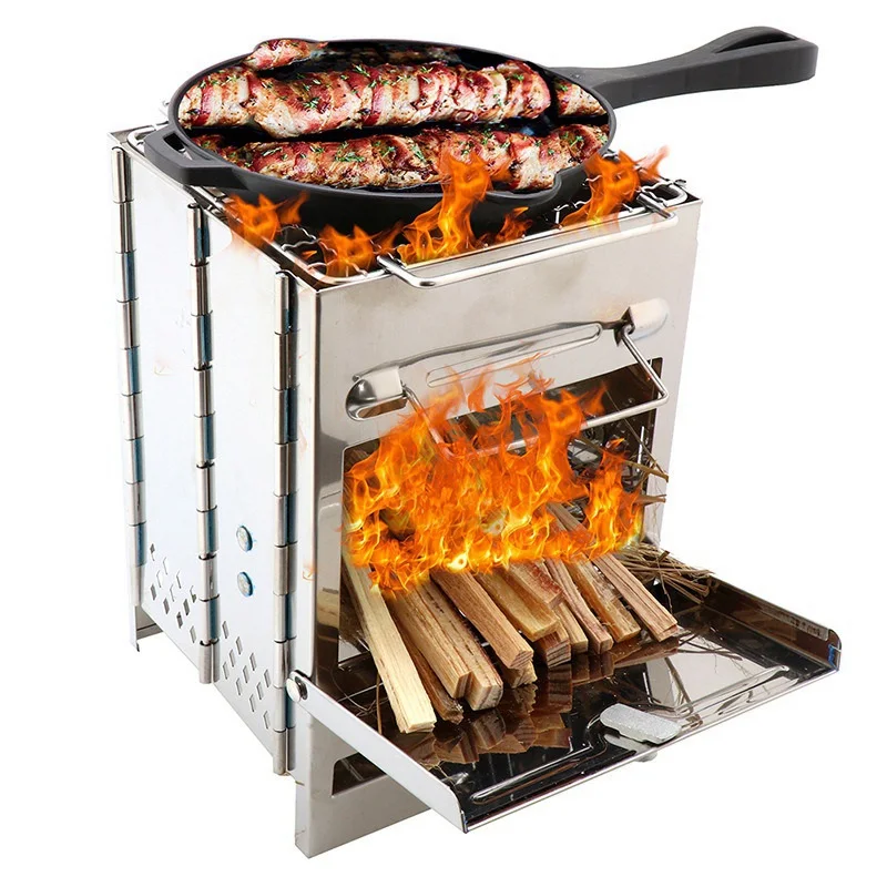 Outdoor Camping BBQ Stove Picnic Cooking Burners Backpacking Furnace Stainless Steel Folding Stove 2 Styles
Outdoor Camping BBQ Stove Picnic Cooking Burners Backpacking Furnace Stainless Steel Folding Stove 2 Styles