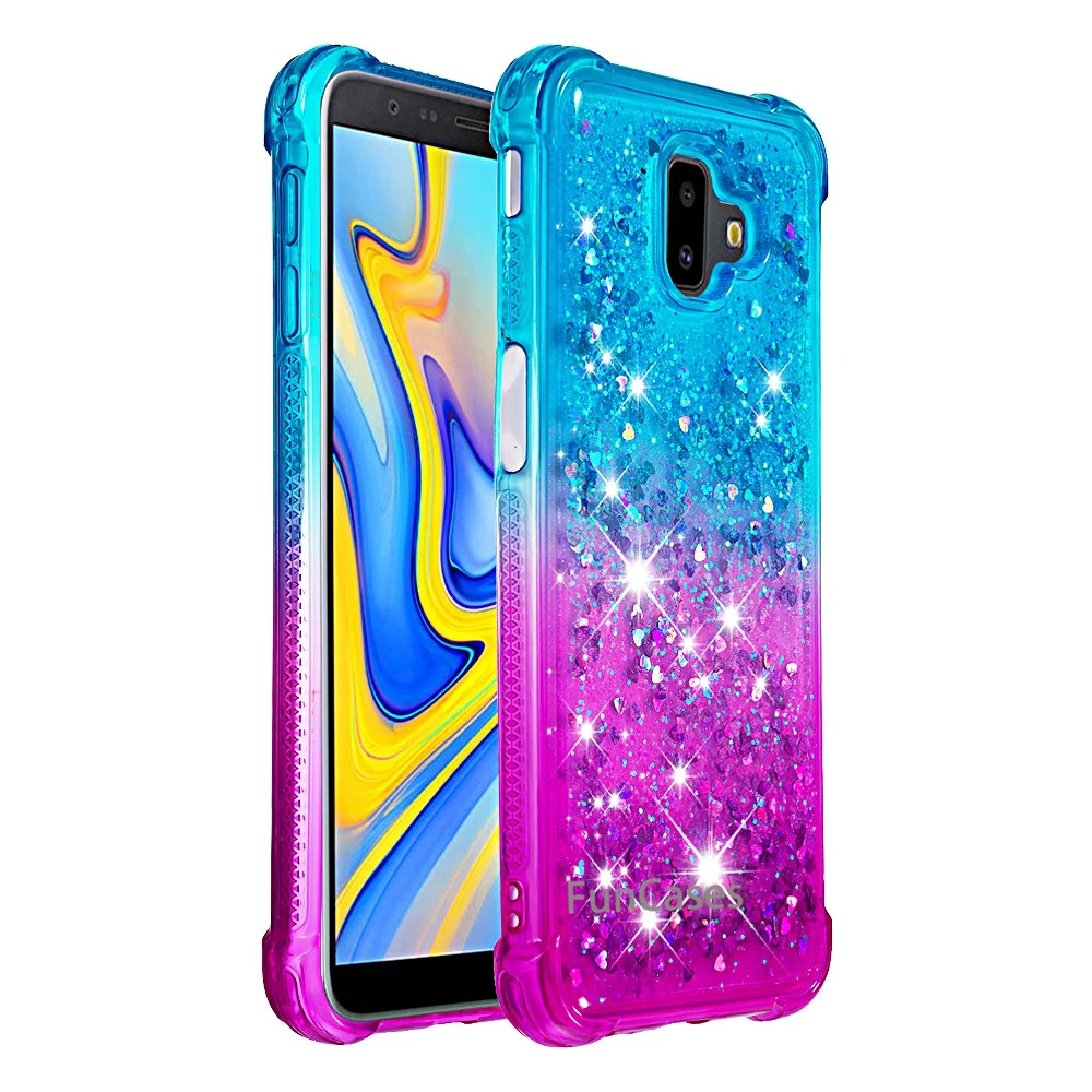 Мультфильм воды Жидкий чехол для телефона samsung Galaxy J6 Плюс/J6 Премиум единорог с