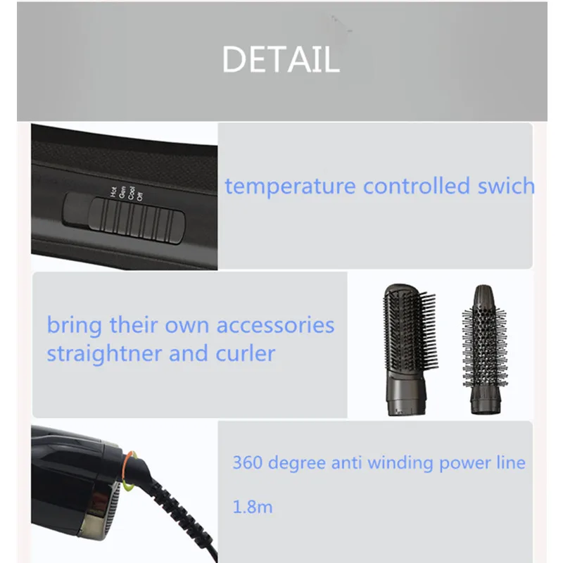 1000W Hot Air Brushes 3in1 hair straightener curler hair dryner comb Multifunction comb Electric Hair Curling straighening irons
1000W Hot Air Brushes 3in1 hair straightener curler hair dryner comb Multifunction comb Electric Hair Curling straighening irons