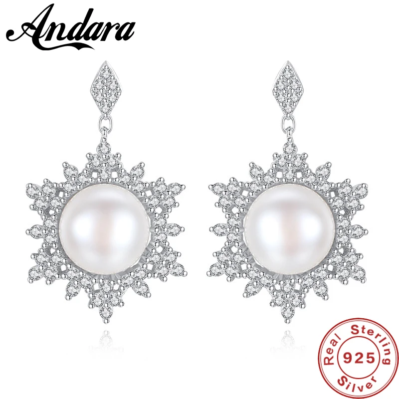 Fine Jewelry S925 Sterling Silver Snowflake Earrings Natural Freshwater Pearls Stud Earring Wedding Engagement Gift
Fine Jewelry S925 Sterling Silver Snowflake Earrings Natural Freshwater Pearls Stud Earring Wedding Engagement Gift