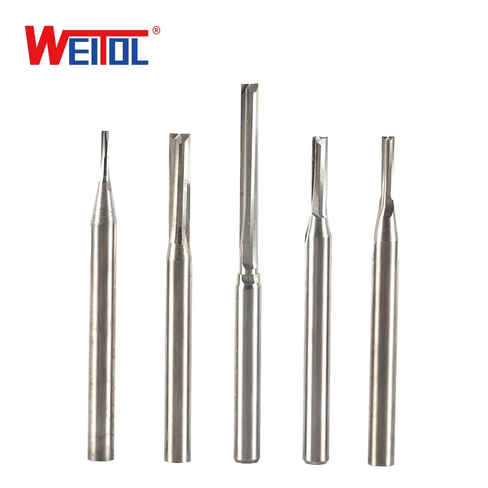 WeiTol 10pcs N 3.175mm Small Diameter Double Flutes Straight Router Bit woodworking milling cutter end mill
WeiTol 10pcs N 3.175mm Small Diameter Double Flutes Straight Router Bit woodworking milling cutter end mill