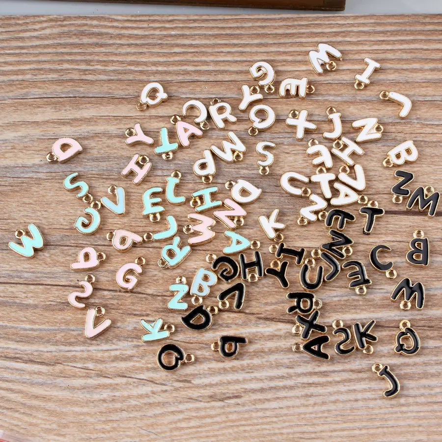 Jinleansu 26 Letters Alphabet A-Z Letter Enamel Pendant Charms for DIY Craft Jewelry Handmade Necklace Bracelet Accessories
Jinleansu 26 Letters Alphabet A-Z Letter Enamel Pendant Charms for DIY Craft Jewelry Handmade Necklace Bracelet Accessories