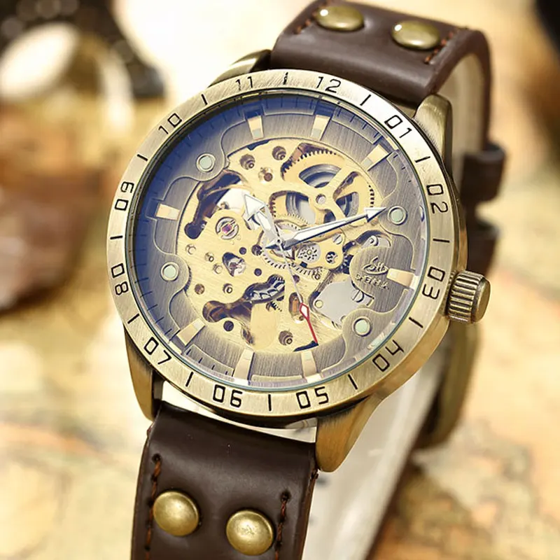 Luxury Mechanical Skeleton Watch Leather Men Wristwatch Self-Winding Automatic Wristwatch Classic Business Watches Men Relogio
Luxury Mechanical Skeleton Watch Leather Men Wristwatch Self-Winding Automatic Wristwatch Classic Business Watches Men Relogio