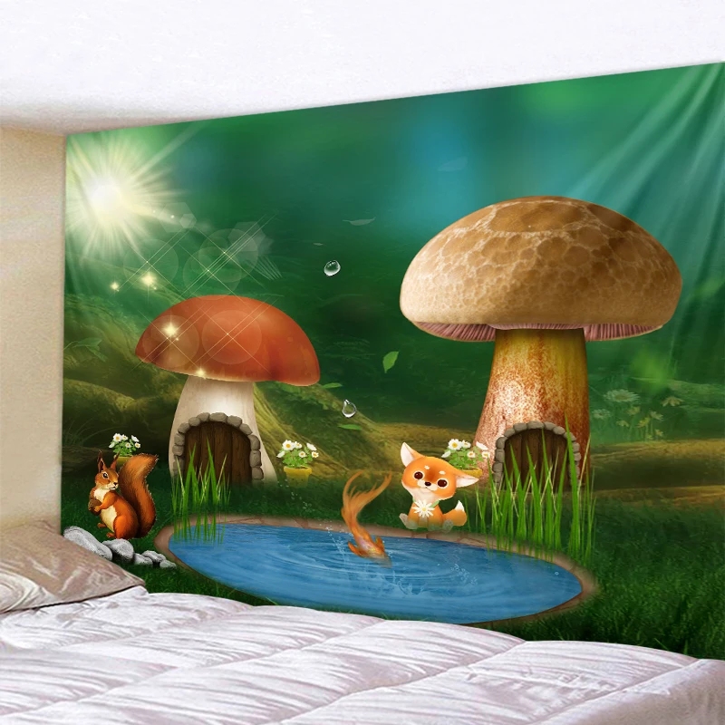 Magic Forest Tapestry Wall Hanging Red Mushroom Decorative Wall Tapestries Art Wall Carpet Home Decor Boho Hippie Tapestry L59in
Magic Forest Tapestry Wall Hanging Red Mushroom Decorative Wall Tapestries Art Wall Carpet Home Decor Boho Hippie Tapestry L59in