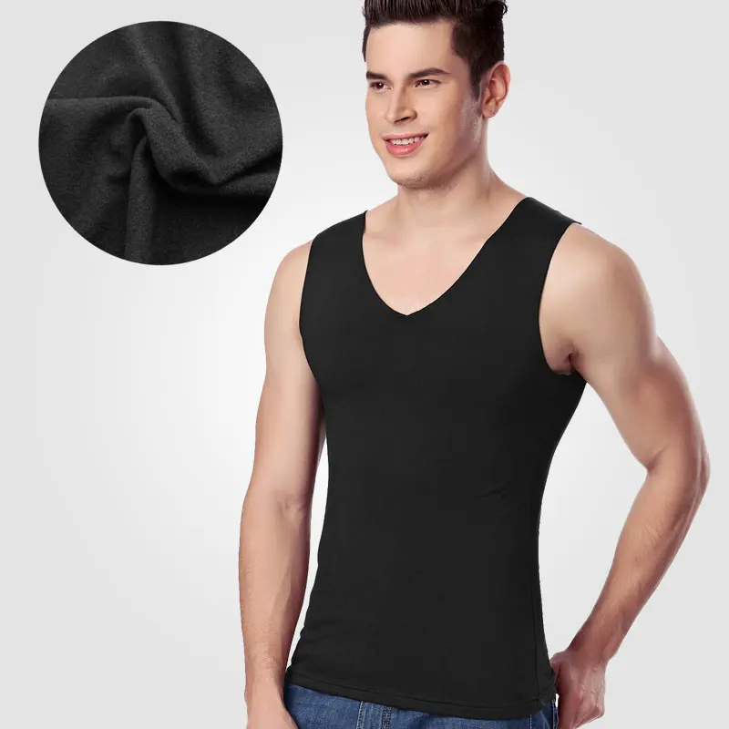 Майка мужская облегающая бархатная без рукавов на весну/зиму|tank top men|sleeveless
