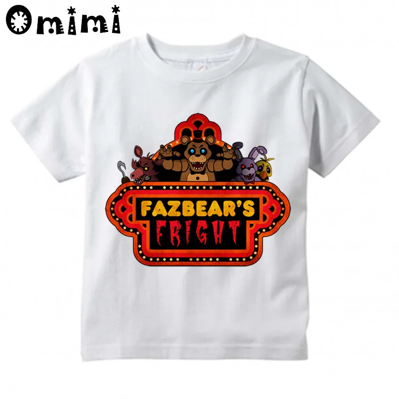 Baby Boys/Girls Five Nights At Freddy Printed T Shirt Kids Short Sleeve Tops Children's Apparel Funny White T-Shirt
Baby Boys/Girls Five Nights At Freddy Printed T Shirt Kids Short Sleeve Tops Children's Apparel Funny White T-Shirt