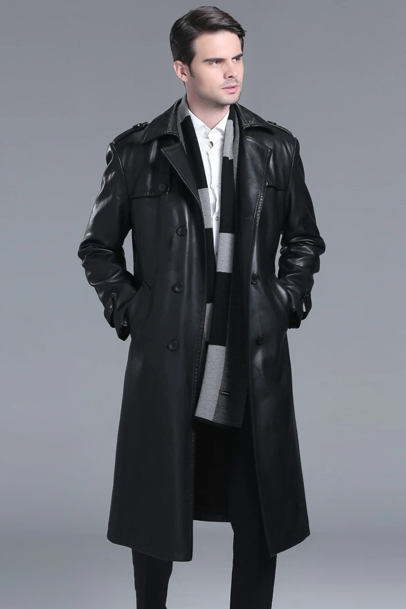 M-3XL!!2018 thickening double breasted long design leather clothing men's clothing genuine leather trench slim lengthen leather
M-3XL!!2018 thickening double breasted long design leather clothing men's clothing genuine leather trench slim lengthen leather