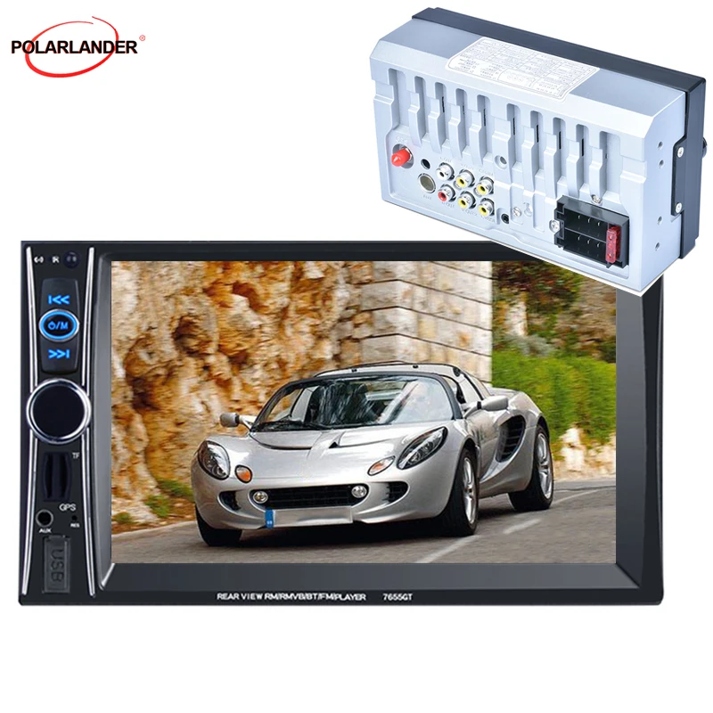 

Car Stereo Radio Support USB/TF/AUX AUX FM Radio Bluetooth GPS Navigation 6.6" HD 2DIN 8G MAP Card MP5 Player car radio