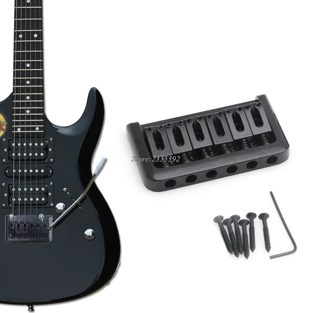 1 Black Electric Guitar Hardtail Top Load Bridge 6 String Fixed Hard Tail Parts quehuo
1 Black Electric Guitar Hardtail Top Load Bridge 6 String Fixed Hard Tail Parts quehuo