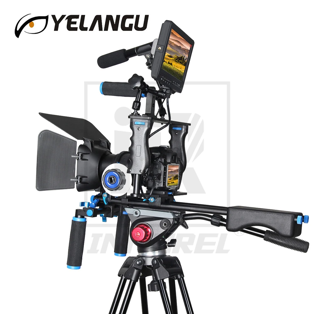 D221 DSLR Rig CAMERA CAGE SHOULDER MOUNT KIT (Including Matter box/Follow focus/Shoulder mount)
D221 DSLR Rig CAMERA CAGE SHOULDER MOUNT KIT (Including Matter box/Follow focus/Shoulder mount)