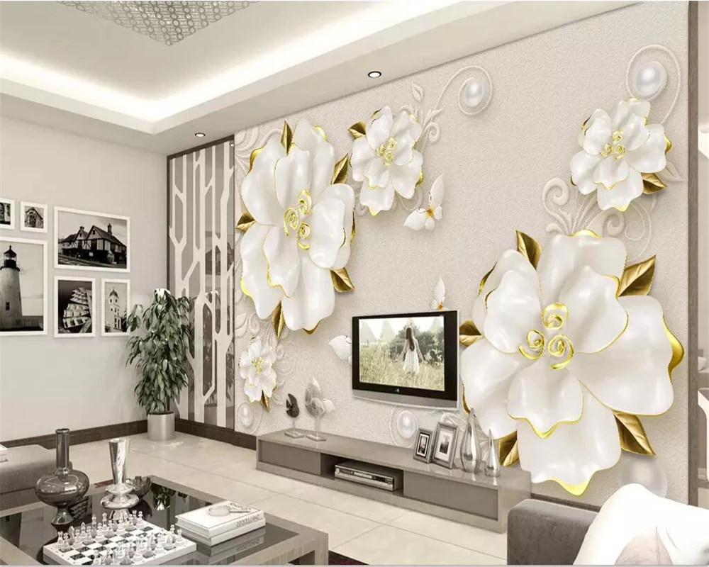 Beibehang Custom wallpaper HD 3D stereo embossed rose beige jewelry TV background wall living room bedroom mural 3d wallpaper
Beibehang Custom wallpaper HD 3D stereo embossed rose beige jewelry TV background wall living room bedroom mural 3d wallpaper