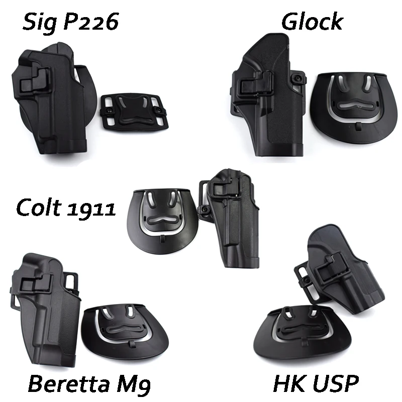 Airsoft Hunting Pistol Tactical Waist Holster For Glock 17 / Beretta M9 / Colt 1911 / HK USP / Sig P226
Airsoft Hunting Pistol Tactical Waist Holster For Glock 17 / Beretta M9 / Colt 1911 / HK USP / Sig P226
