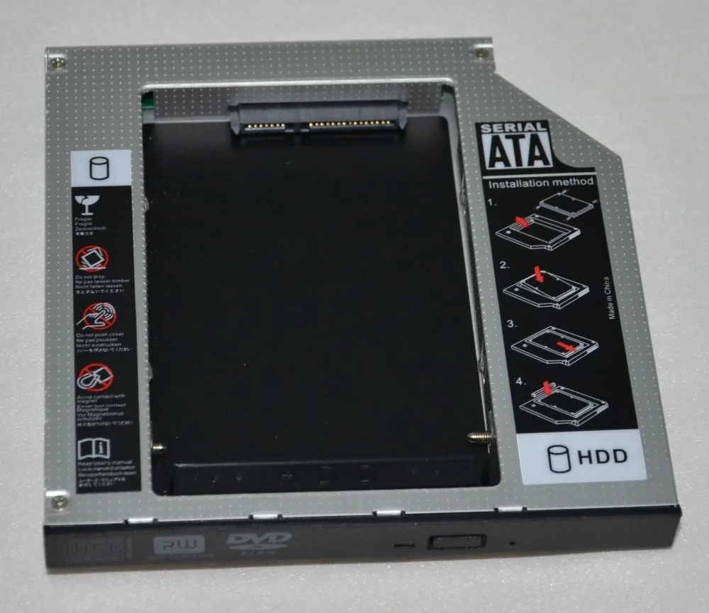 Universal SATA 3 III 2nd HDD SSD Hard Drive Optical bay Caddy Adapter Frame for 12.7mm SATA Optical Drive DVD-ROM DVD ODD
Universal SATA 3 III 2nd HDD SSD Hard Drive Optical bay Caddy Adapter Frame for 12.7mm SATA Optical Drive DVD-ROM DVD ODD
