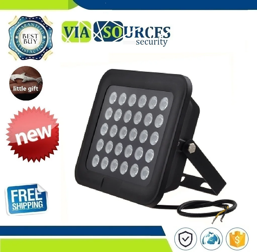 CCTV LEDS 30pcs IR Infrared Illuminator night vision 850nm IP65 metal Waterproof Fill Light For surveillance camera | Безопасность и