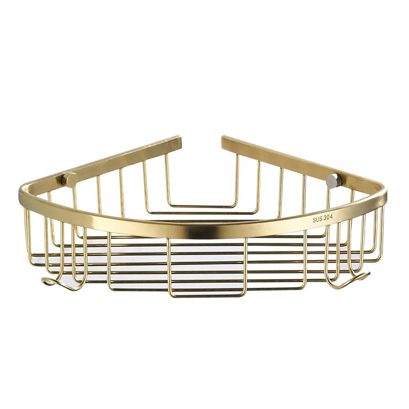 SUS304 Bathroom Shelf Basket brushed Gold Plated Bathroom Storage Basket Wall Mounted Soild Toilet Shower Organizer one Tier
SUS304 Bathroom Shelf Basket brushed Gold Plated Bathroom Storage Basket Wall Mounted Soild Toilet Shower Organizer one Tier